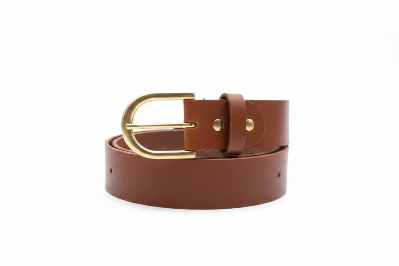 Cinto Feminino Fino Drica com Fivela Invertida