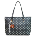 TOMI MITO Bolsa Feminina Casual de Ombro com Estampa Geométrica e Pingente Charmoso para Trabalho e Passeios TM9187