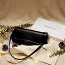 Bolsa de Ombra Feminina com Alça Ajustável, Bolsa Feminina Elegante com Couro Sintetico Preto, Presente