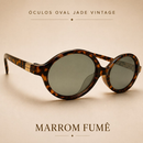Óculos de Sol Feminino Oval Vintage Retrô UV400 Elegante Moda