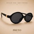 Óculos de Sol Feminino Oval Vintage Retrô UV400 Elegante Moda